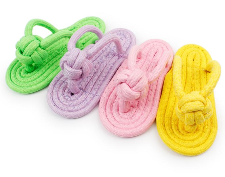 Tough Cotton Rope Dog Slippers