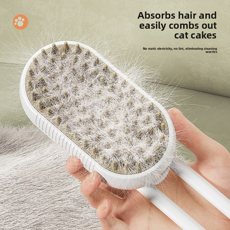 3-in-1 Steamy Pet Grooming Brush | Anti-Shedding & Detangling Steam Comb