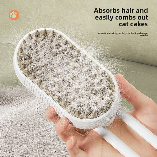 3-in-1 Steamy Pet Grooming Brush | Anti-Shedding & Detangling Steam Comb