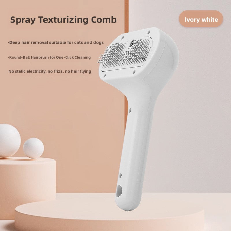 3-in-1 Steamy Pet Grooming Brush | Anti-Static Self-Cleaning Mist Comb for Dogs & Cats
