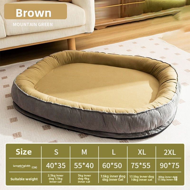 Orthopedic Calming Pet Kennel Bed | Removable & Machine-Washable Cushion