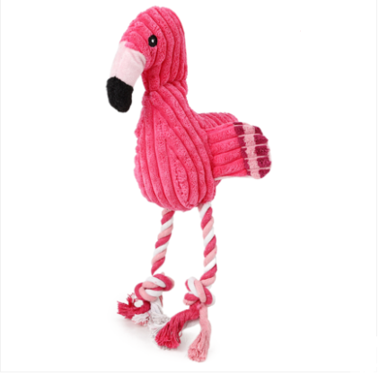 Flamingo Squeaky Pet Toy