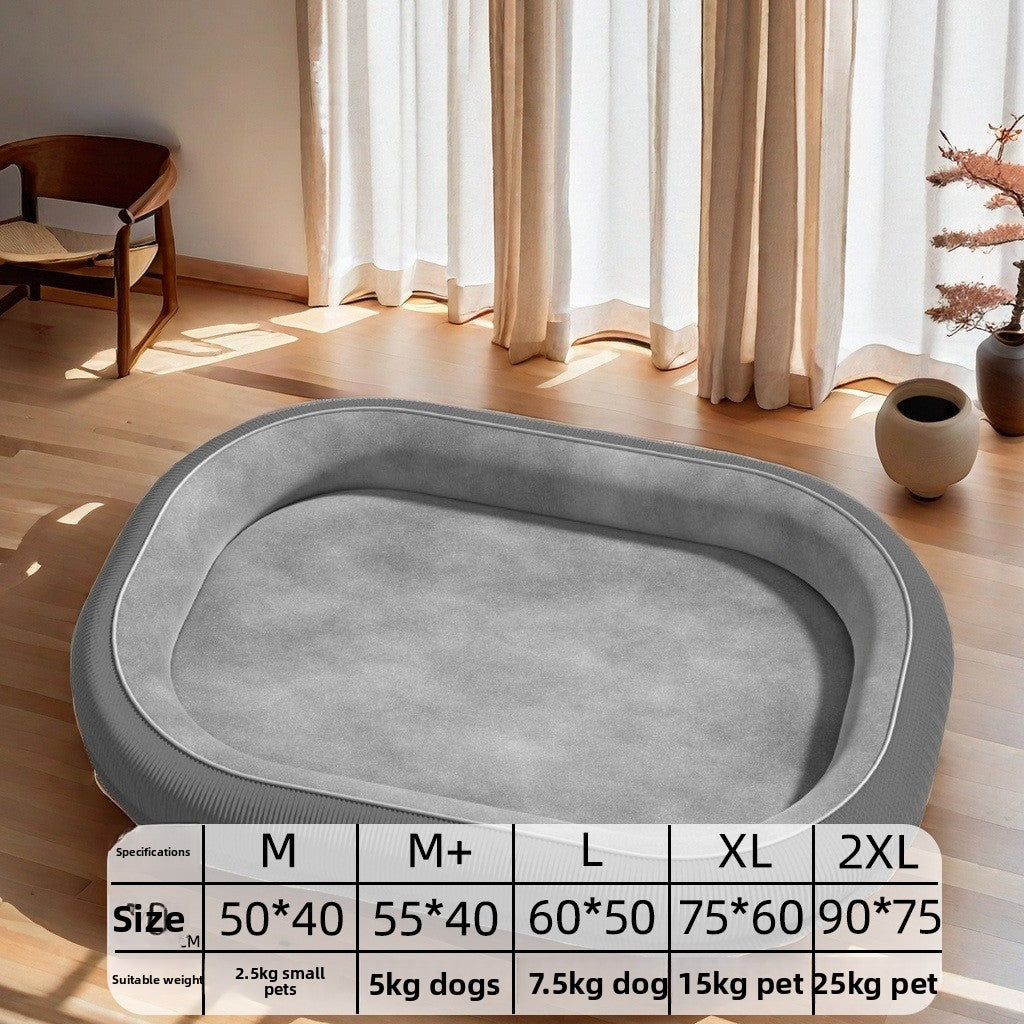 Orthopedic Calming Pet Kennel Bed | Removable & Machine-Washable Cushion