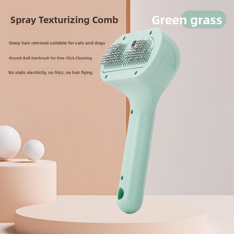3-in-1 Steamy Pet Grooming Brush | Anti-Static Self-Cleaning Mist Comb for Dogs & Cats