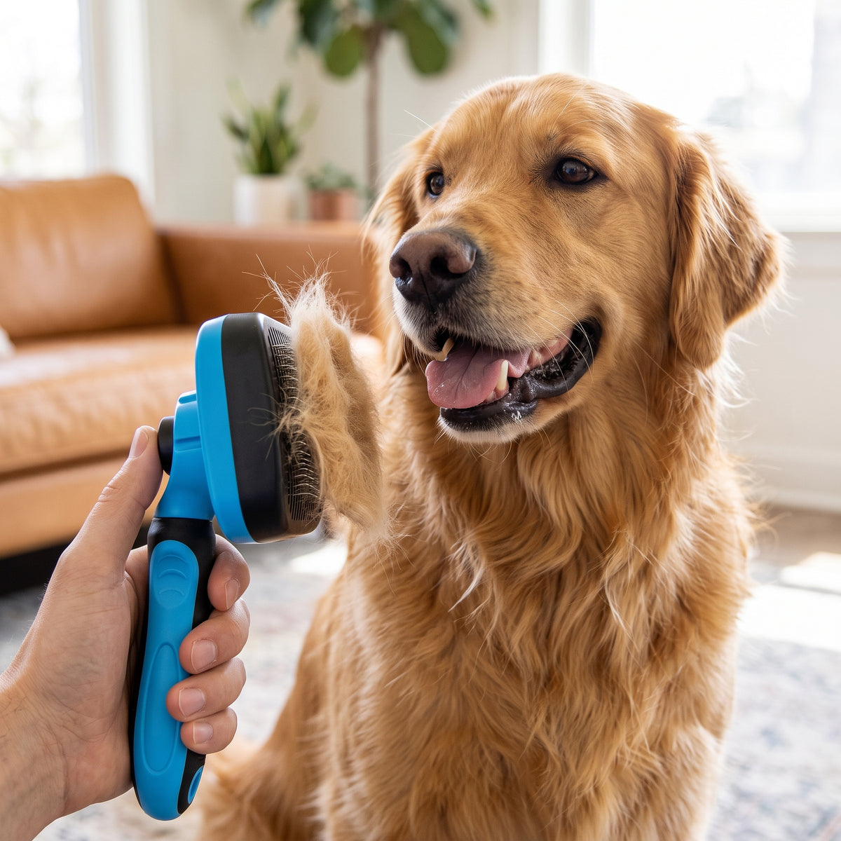 Ultimate 3-in-1 Pet Grooming Kit | Self-Cleaning Slicker Brush, Dematting Rake & Flea Comb