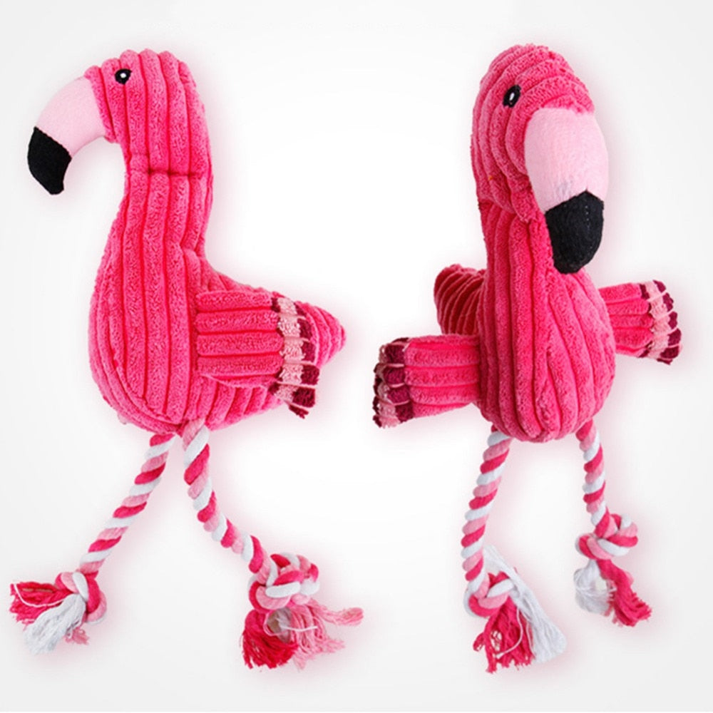 Flamingo Squeaky Pet Toy