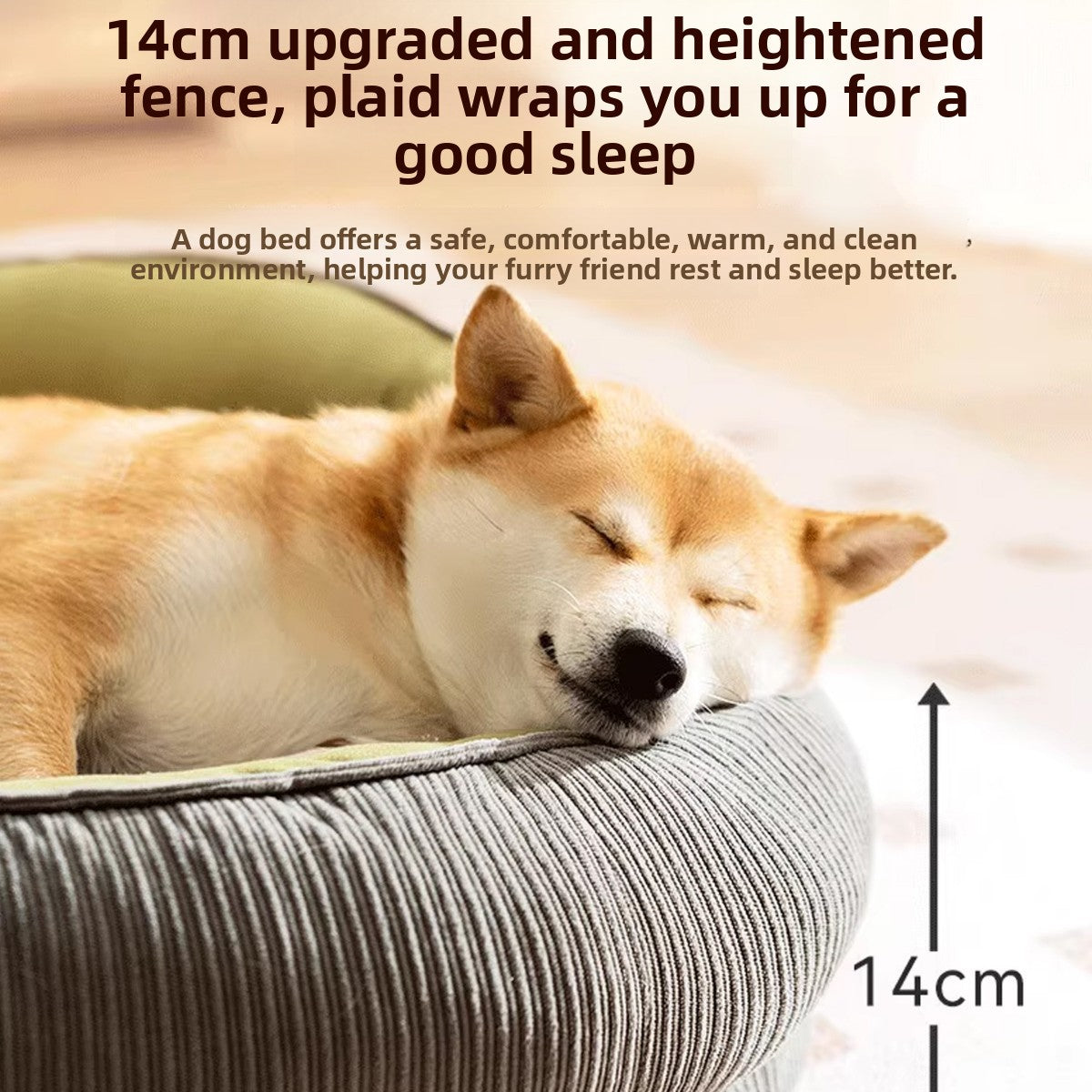 Orthopedic Calming Pet Kennel Bed | Removable & Machine-Washable Cushion