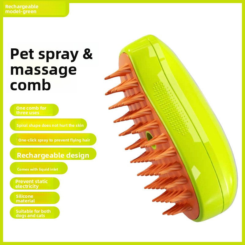 3-in-1 Steamy Pet Grooming Brush | Anti-Shedding & Detangling Steam Comb